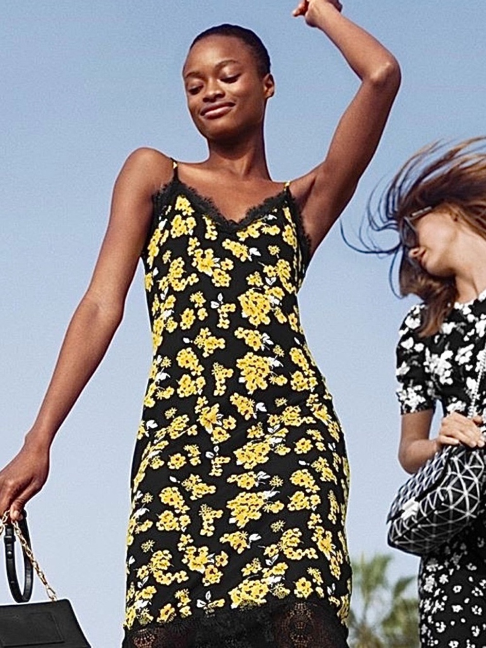 Michael Kors Floral Print Lace Jersey Beautiful Slip Dress sz Small NEW W/O TAGS